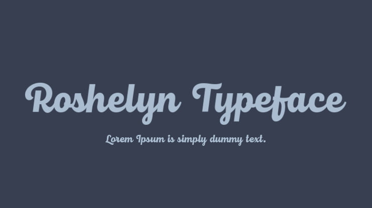 Roshelyn Typeface Font