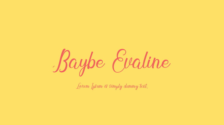 Baybe Evaline Font