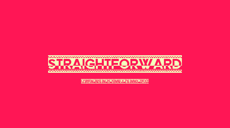 Straightforward Font