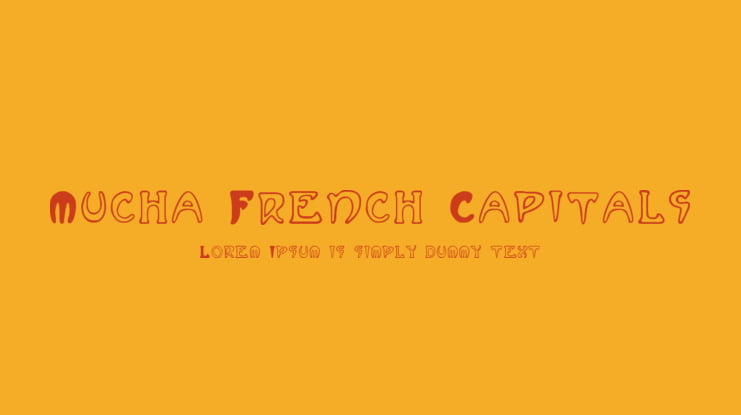 Mucha French Capitals Font Family