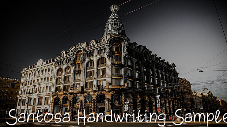 Santosa Handwriting Sample Font