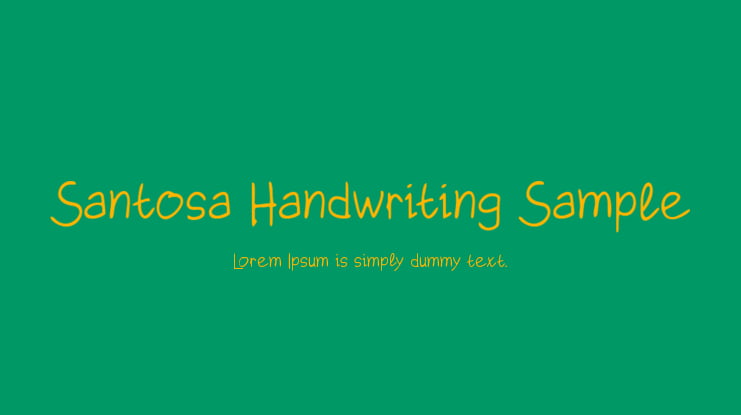 Santosa Handwriting Sample Font
