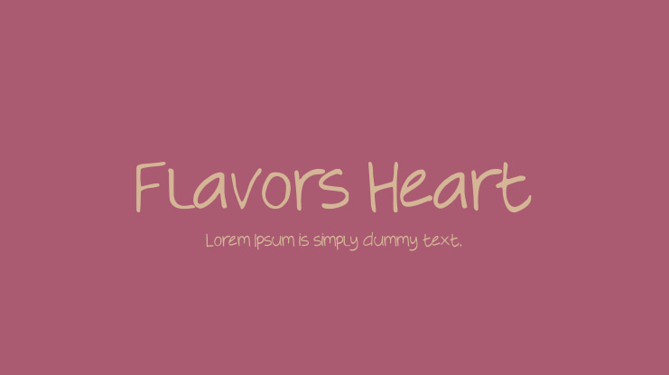 Flavors Heart Font