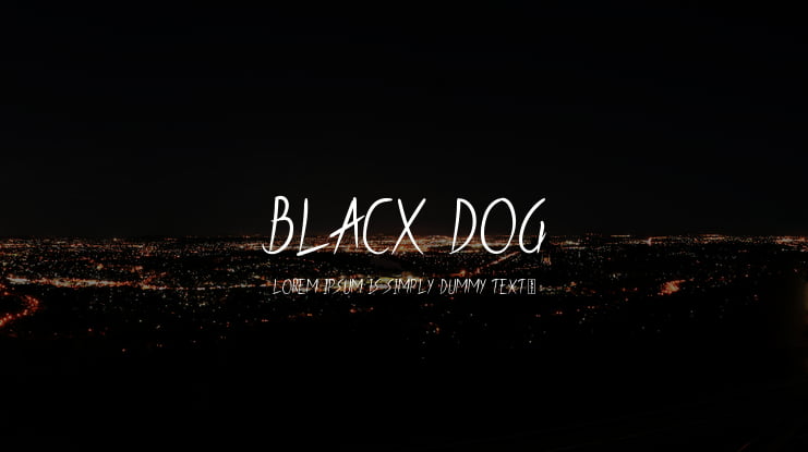 BLacx Dog Font