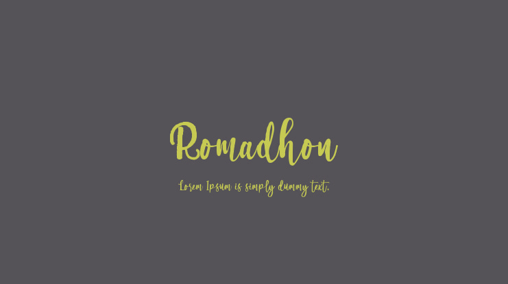 Romadhon Font
