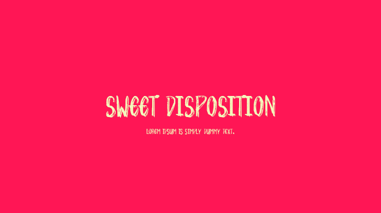 Sweet Disposition Font