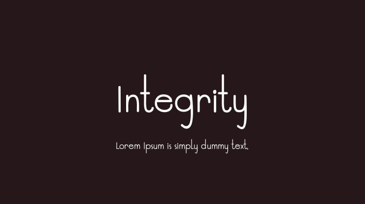 Integrity Font
