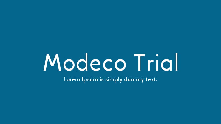 Modeco Trial Font Family