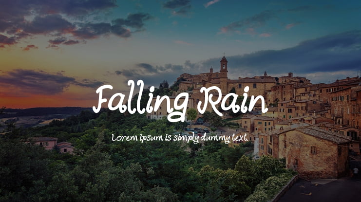 Falling Rain Font