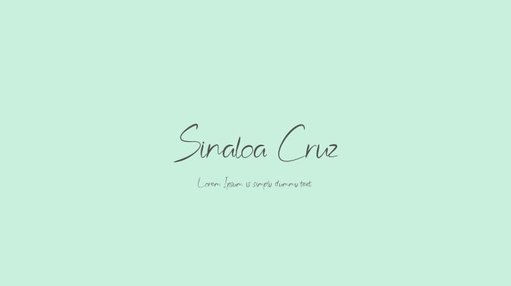 Sinaloa Cruz Font