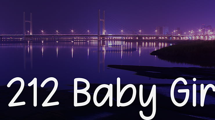 212 Baby Girl Font