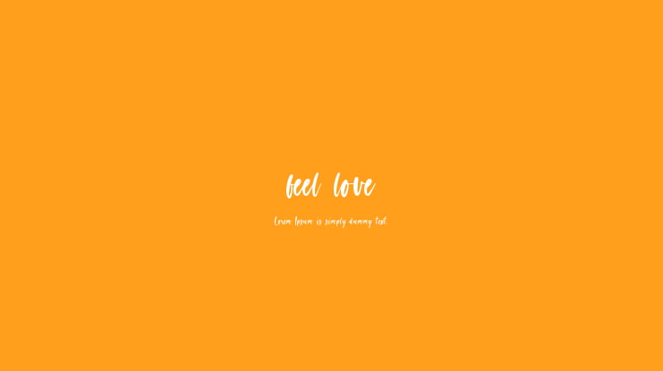 feel love Font