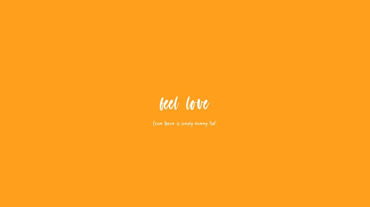 feel love Font