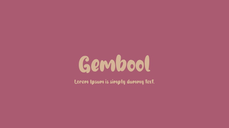 Gembool Font Family