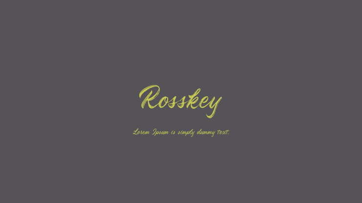 Rosskey Font