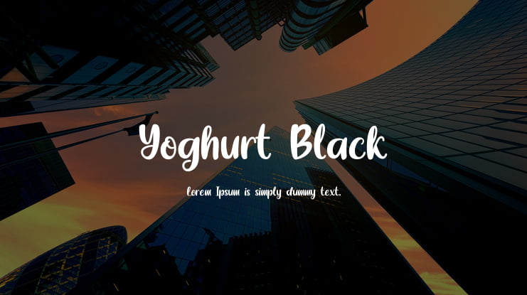 Yoghurt Black Font