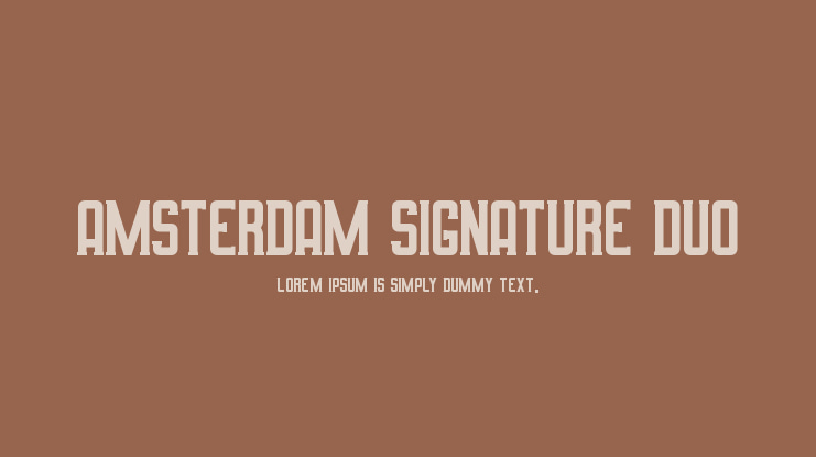 Amsterdam Signature Duo Font Family