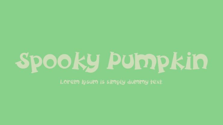 Spooky Pumpkin Font