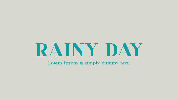 RAINY DAY Font Family