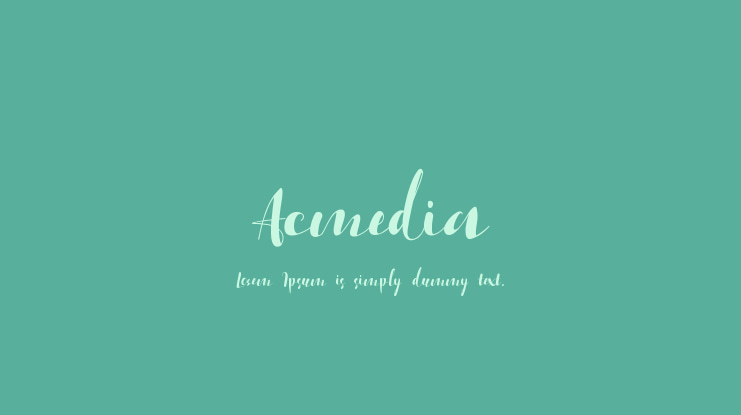 Acmedia Font