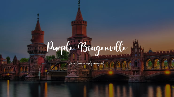 Purple Bougenville Font Family