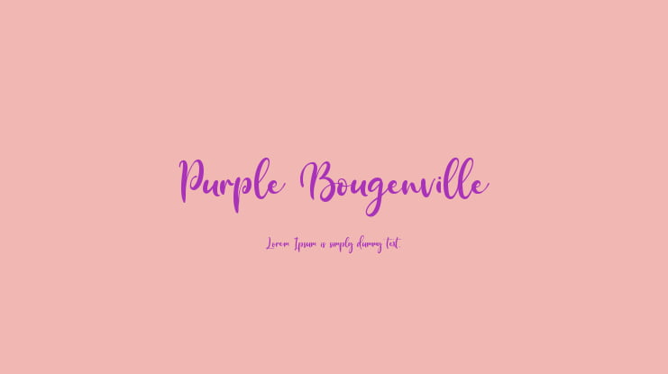 Purple Bougenville Font Family