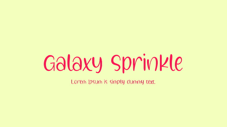 Galaxy Sprinkle Font