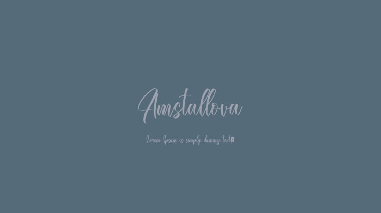 Amstallova Font