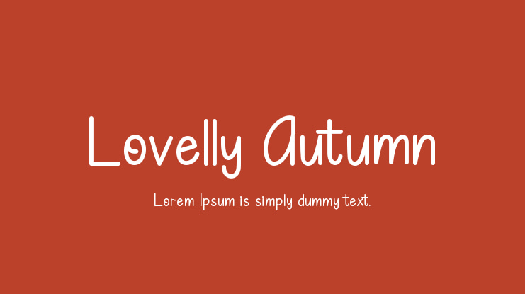 Lovelly Autumn Font