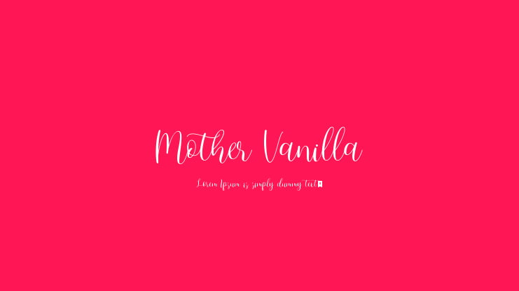 Mother Vanilla Font
