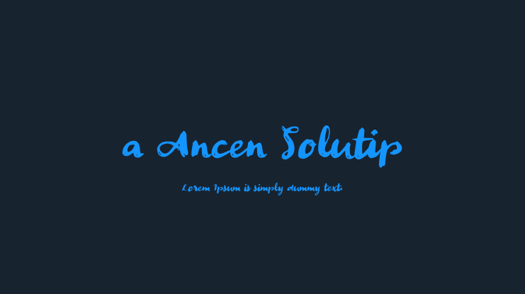 a Ancen Solutip Font