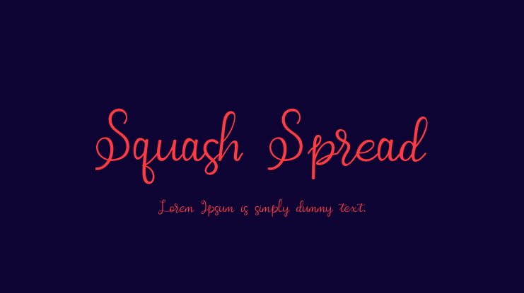 Squash Spread Font