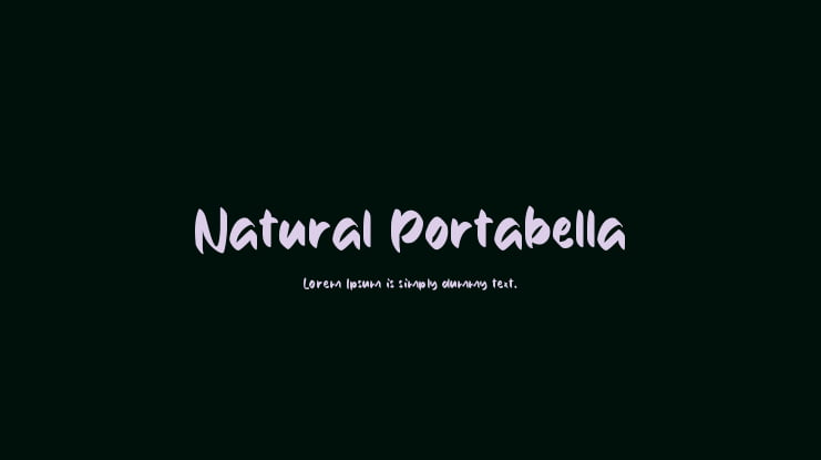 Natural Portabella Font