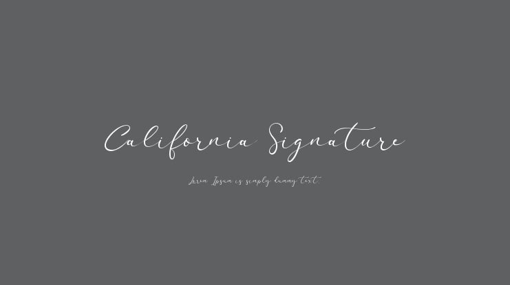 California Signature Font Family