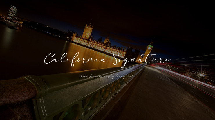 California Signature Font Family