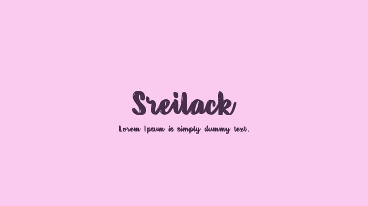 Sreilack Font