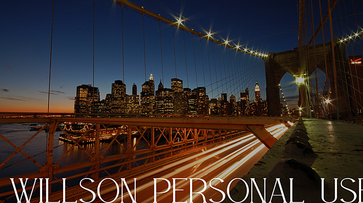 WILLSON Personal Use Font