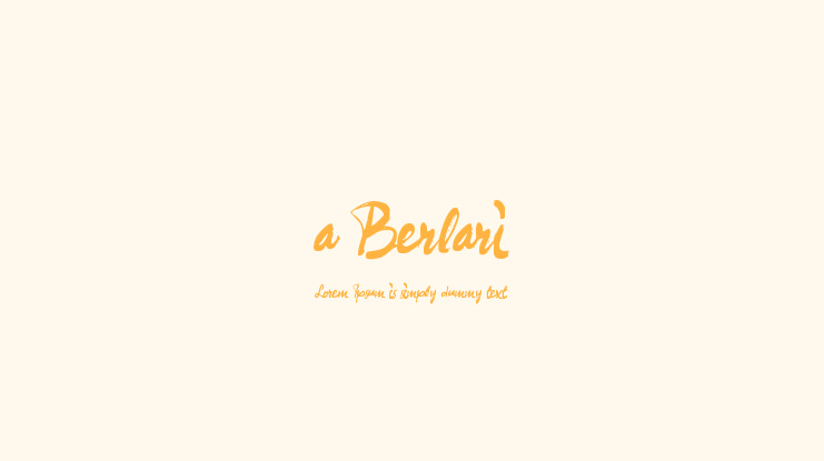 a Berlari Font