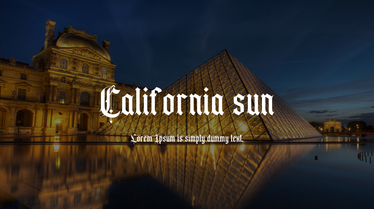 California sun Font Family