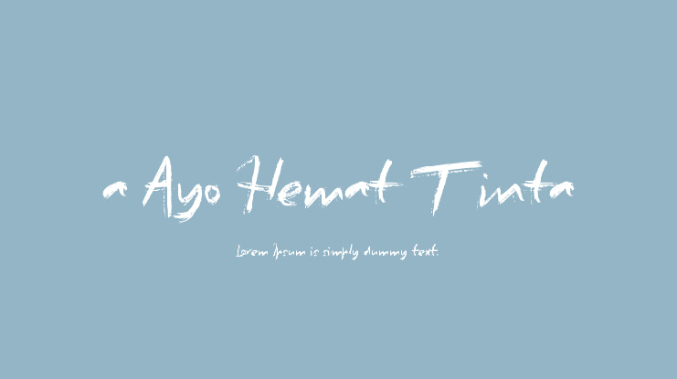a Ayo Hemat Tinta Font