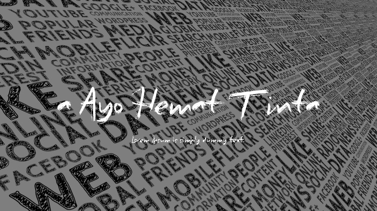 a Ayo Hemat Tinta Font