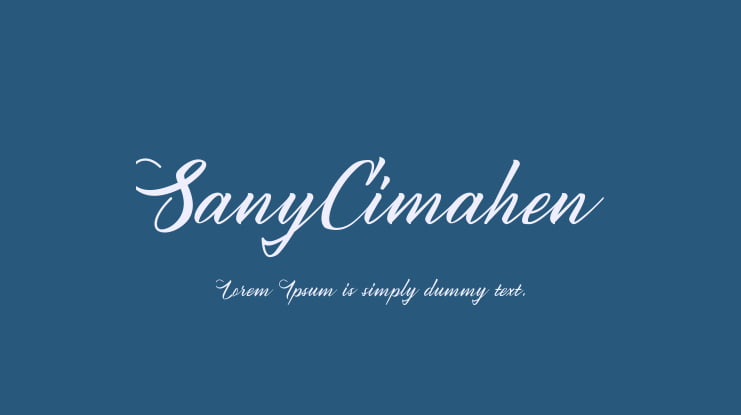 SanyCimahen Font