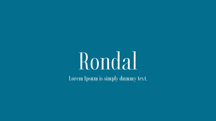 Rondal Font Family