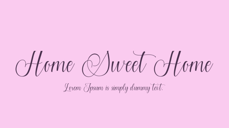 Home Sweet Home Font