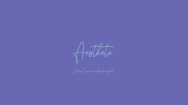 Aesthete Font