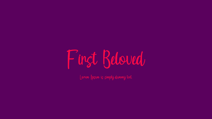 First Beloved Font Family