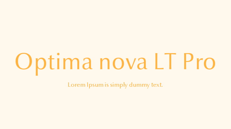 Optima nova LT Font Family : Download Free for Desktop Webfont