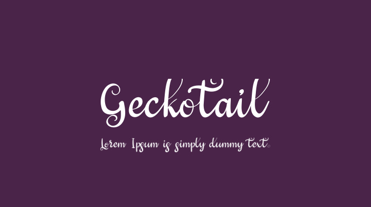 Geckotail Font