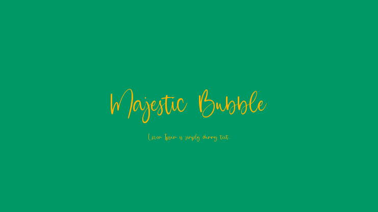 Majestic Bubble Font