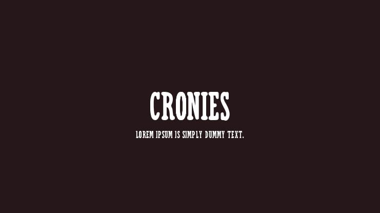 Cronies Font